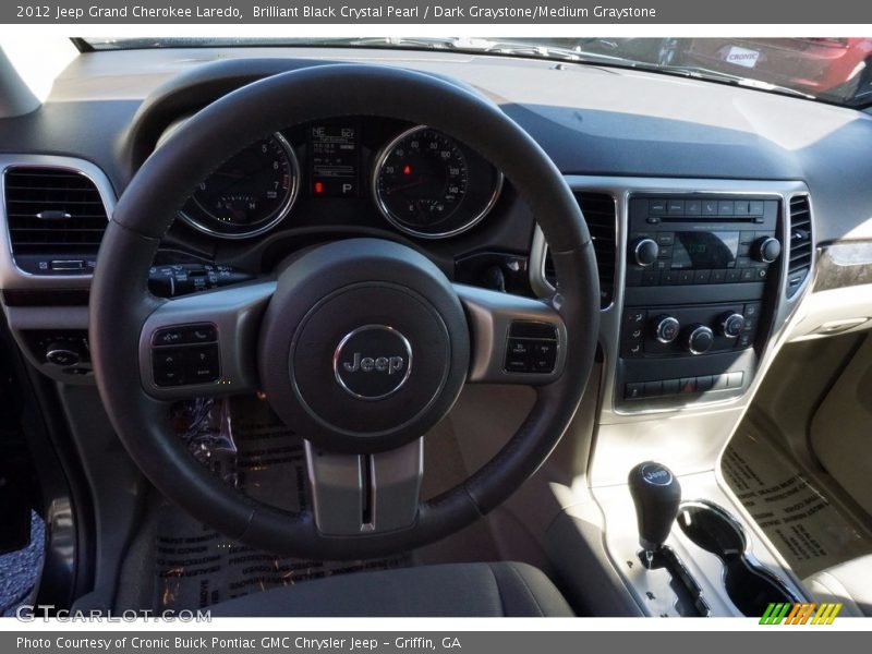 Brilliant Black Crystal Pearl / Dark Graystone/Medium Graystone 2012 Jeep Grand Cherokee Laredo