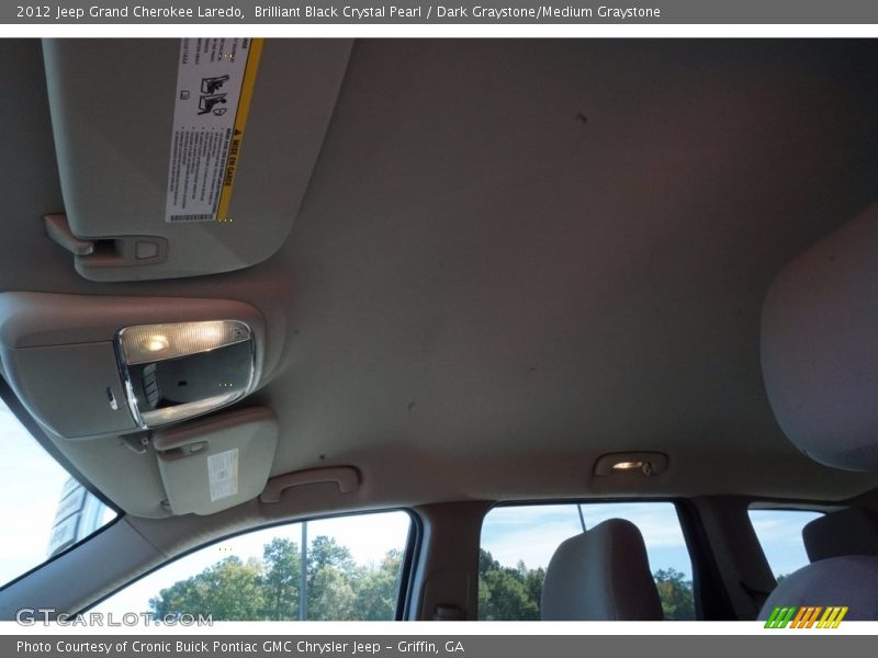 Brilliant Black Crystal Pearl / Dark Graystone/Medium Graystone 2012 Jeep Grand Cherokee Laredo