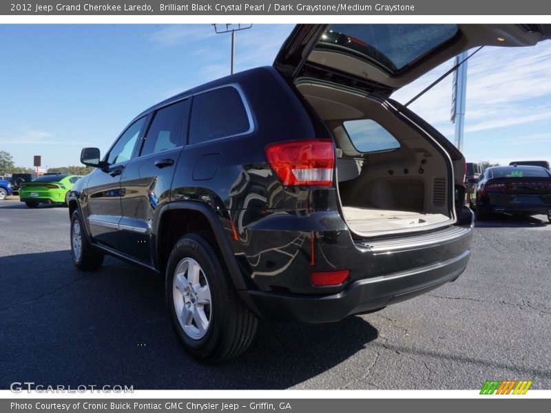 Brilliant Black Crystal Pearl / Dark Graystone/Medium Graystone 2012 Jeep Grand Cherokee Laredo