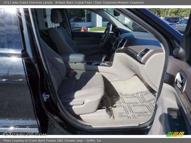 Brilliant Black Crystal Pearl / Dark Graystone/Medium Graystone 2012 Jeep Grand Cherokee Laredo