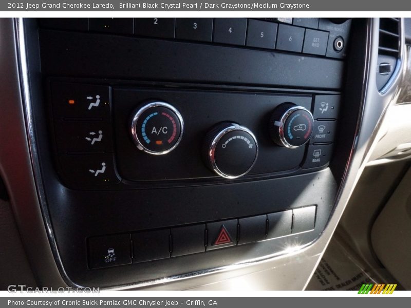 Brilliant Black Crystal Pearl / Dark Graystone/Medium Graystone 2012 Jeep Grand Cherokee Laredo