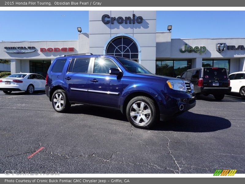 Obsidian Blue Pearl / Gray 2015 Honda Pilot Touring