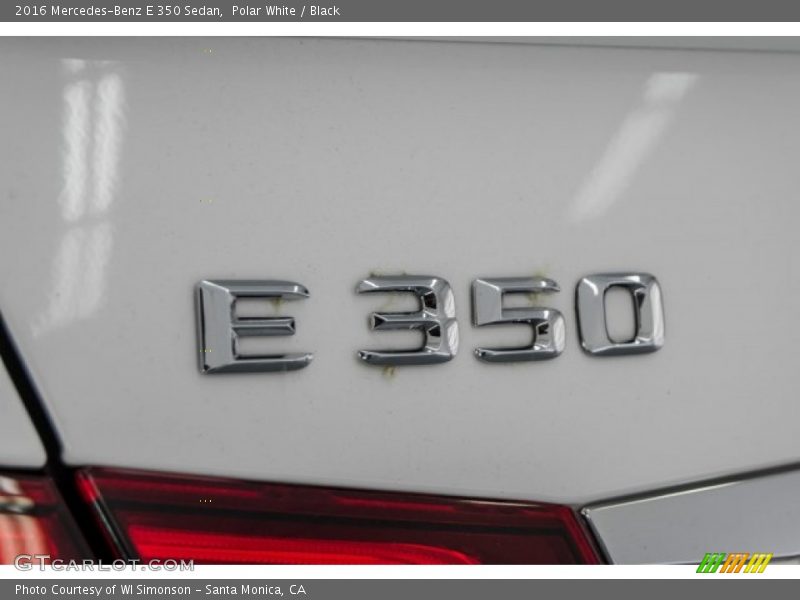 Polar White / Black 2016 Mercedes-Benz E 350 Sedan