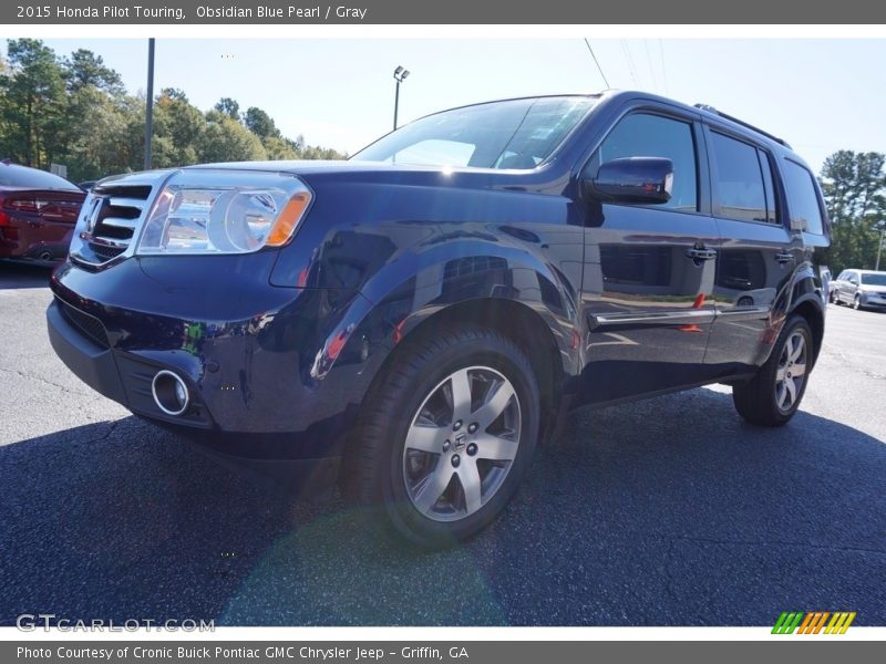 Obsidian Blue Pearl / Gray 2015 Honda Pilot Touring