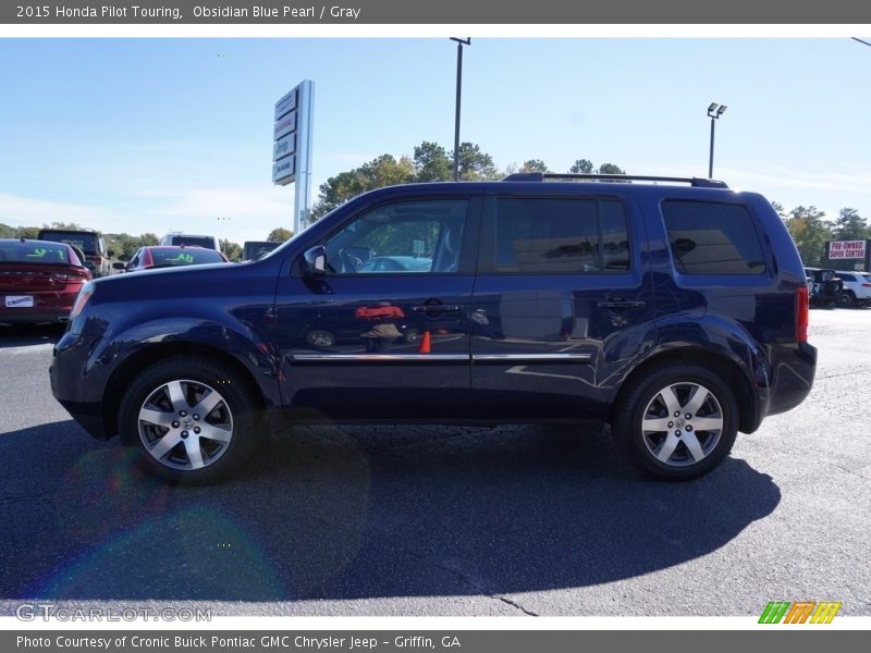 Obsidian Blue Pearl / Gray 2015 Honda Pilot Touring