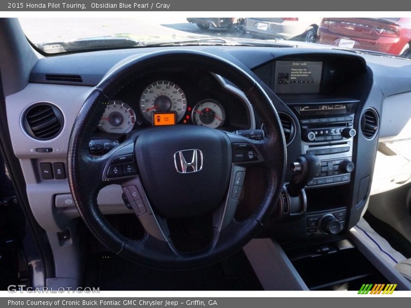 Obsidian Blue Pearl / Gray 2015 Honda Pilot Touring