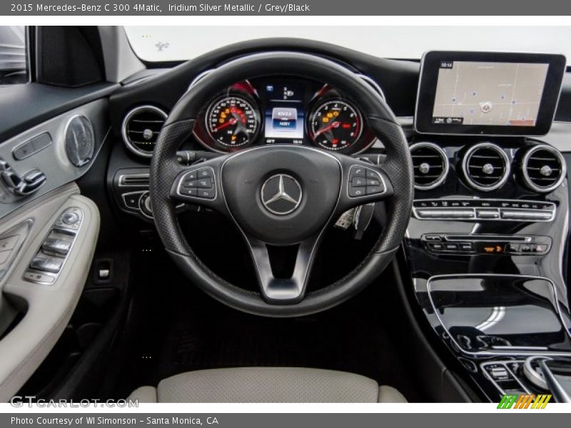 Iridium Silver Metallic / Grey/Black 2015 Mercedes-Benz C 300 4Matic