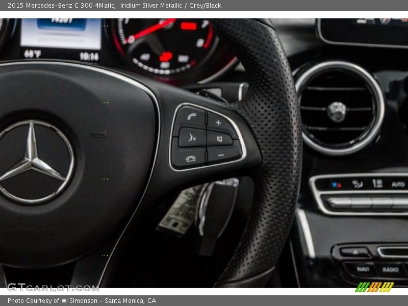 Iridium Silver Metallic / Grey/Black 2015 Mercedes-Benz C 300 4Matic