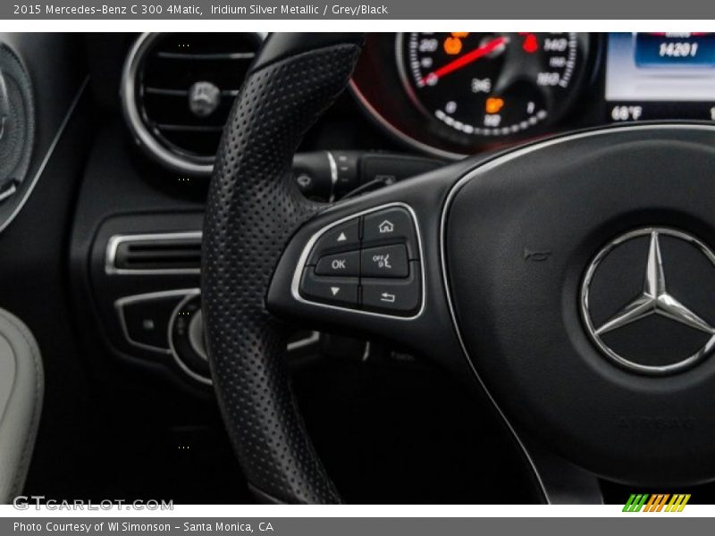 Iridium Silver Metallic / Grey/Black 2015 Mercedes-Benz C 300 4Matic