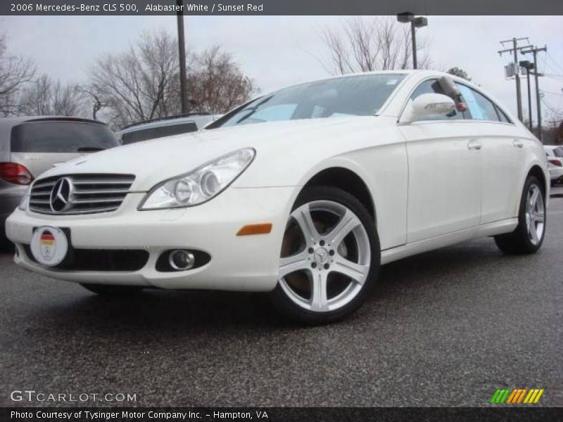 Alabaster White / Sunset Red 2006 Mercedes-Benz CLS 500