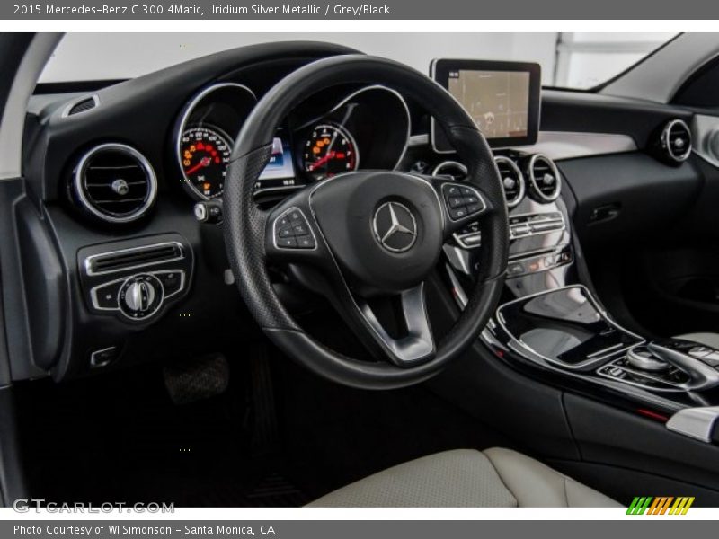 Iridium Silver Metallic / Grey/Black 2015 Mercedes-Benz C 300 4Matic