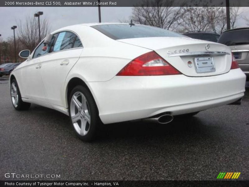 Alabaster White / Sunset Red 2006 Mercedes-Benz CLS 500