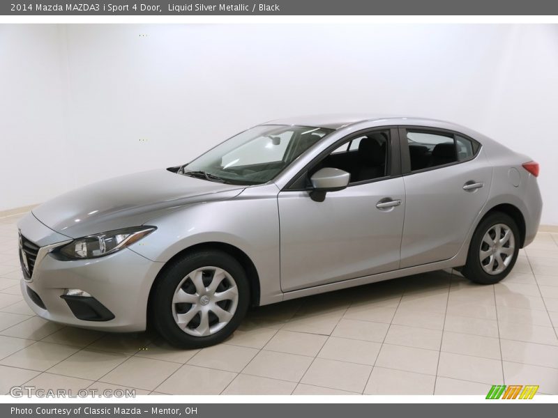 Liquid Silver Metallic / Black 2014 Mazda MAZDA3 i Sport 4 Door