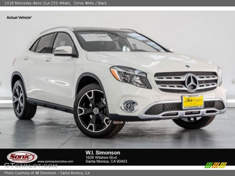 Cirrus White / Black 2018 Mercedes-Benz GLA 250 4Matic