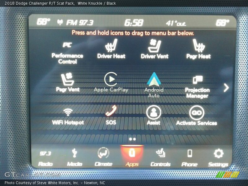 White Knuckle / Black 2018 Dodge Challenger R/T Scat Pack