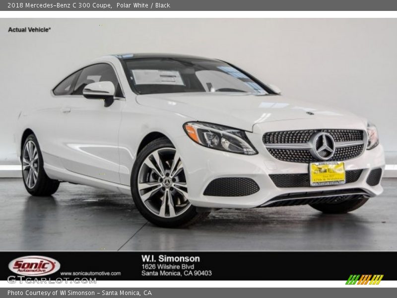 Polar White / Black 2018 Mercedes-Benz C 300 Coupe