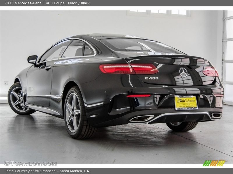 Black / Black 2018 Mercedes-Benz E 400 Coupe
