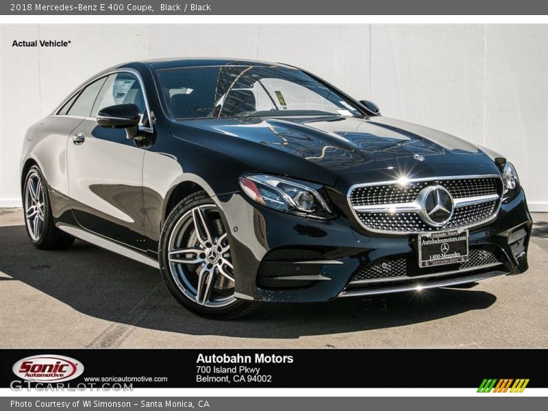 Black / Black 2018 Mercedes-Benz E 400 Coupe