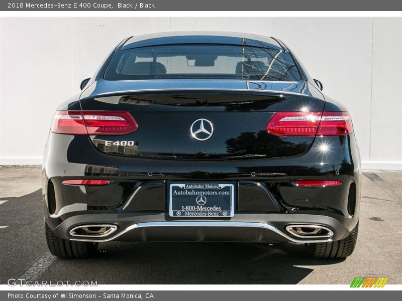 Black / Black 2018 Mercedes-Benz E 400 Coupe