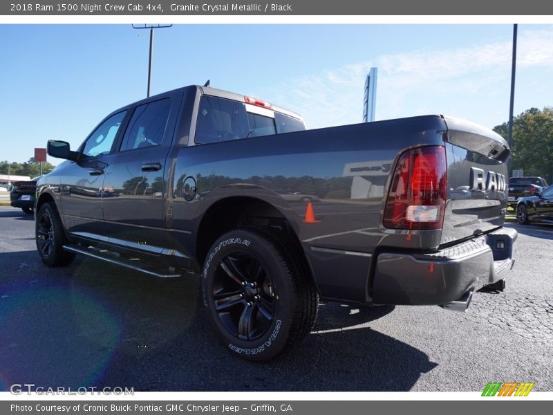 Granite Crystal Metallic / Black 2018 Ram 1500 Night Crew Cab 4x4