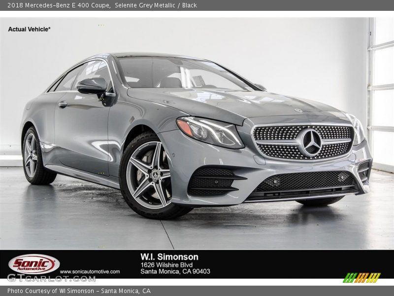 Selenite Grey Metallic / Black 2018 Mercedes-Benz E 400 Coupe