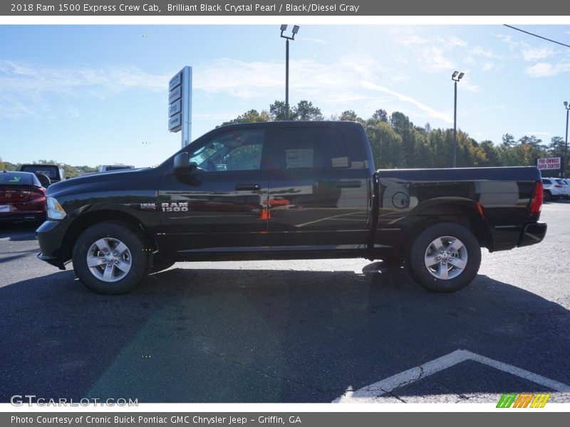 Brilliant Black Crystal Pearl / Black/Diesel Gray 2018 Ram 1500 Express Crew Cab