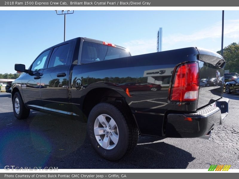 Brilliant Black Crystal Pearl / Black/Diesel Gray 2018 Ram 1500 Express Crew Cab