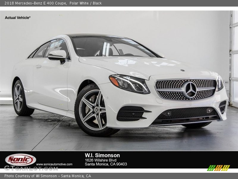 Polar White / Black 2018 Mercedes-Benz E 400 Coupe