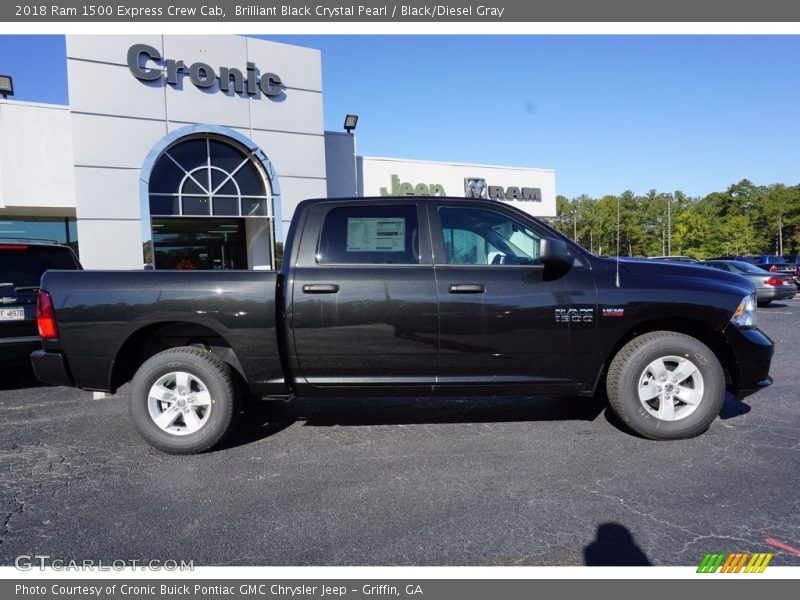 Brilliant Black Crystal Pearl / Black/Diesel Gray 2018 Ram 1500 Express Crew Cab