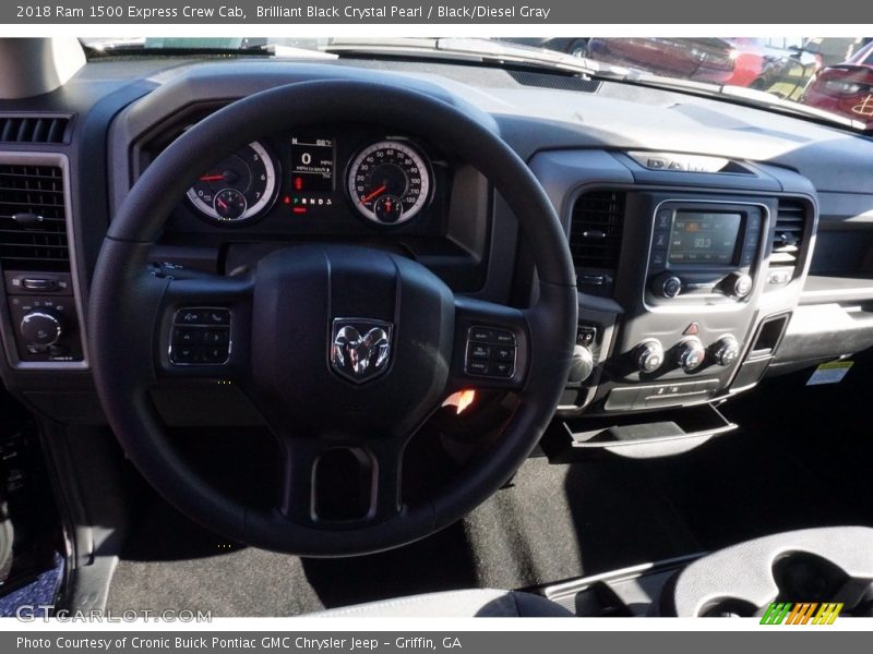 Brilliant Black Crystal Pearl / Black/Diesel Gray 2018 Ram 1500 Express Crew Cab