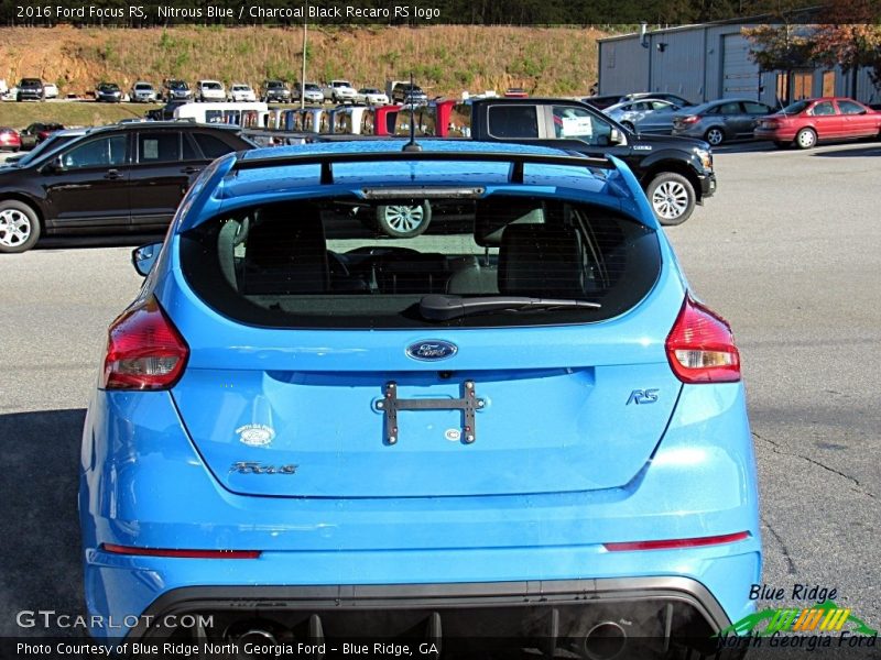 Nitrous Blue / Charcoal Black Recaro RS logo 2016 Ford Focus RS