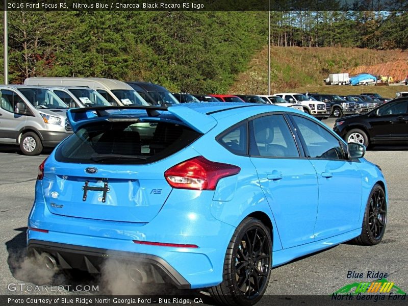 Nitrous Blue / Charcoal Black Recaro RS logo 2016 Ford Focus RS