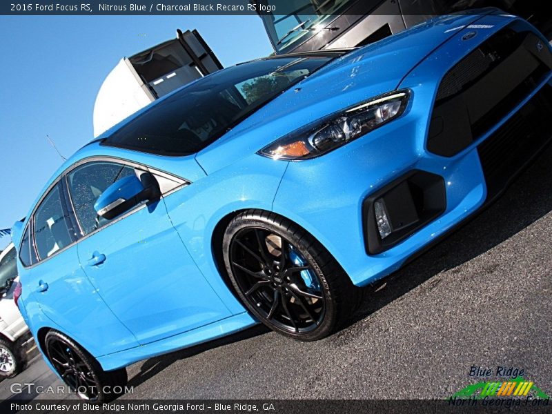 Nitrous Blue / Charcoal Black Recaro RS logo 2016 Ford Focus RS