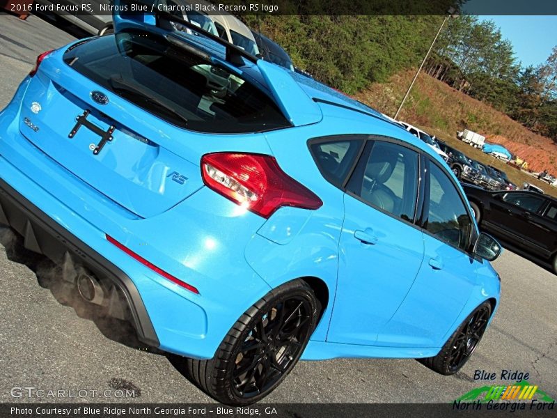 Nitrous Blue / Charcoal Black Recaro RS logo 2016 Ford Focus RS