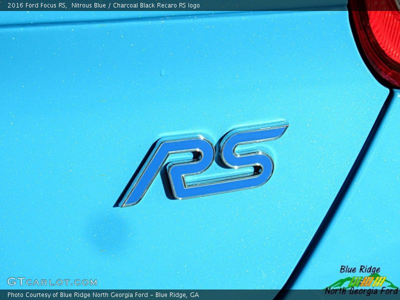 Nitrous Blue / Charcoal Black Recaro RS logo 2016 Ford Focus RS