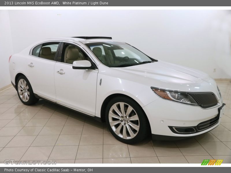 White Platinum / Light Dune 2013 Lincoln MKS EcoBoost AWD