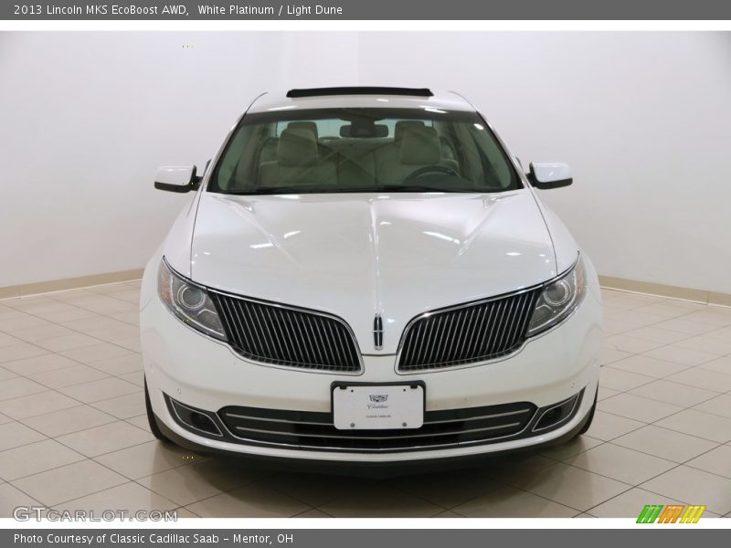 White Platinum / Light Dune 2013 Lincoln MKS EcoBoost AWD