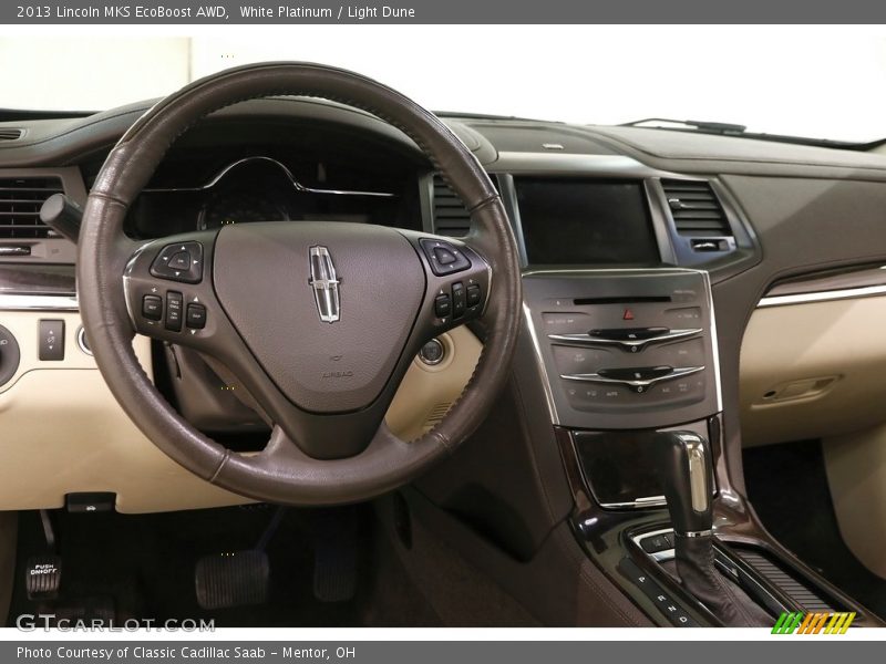 White Platinum / Light Dune 2013 Lincoln MKS EcoBoost AWD