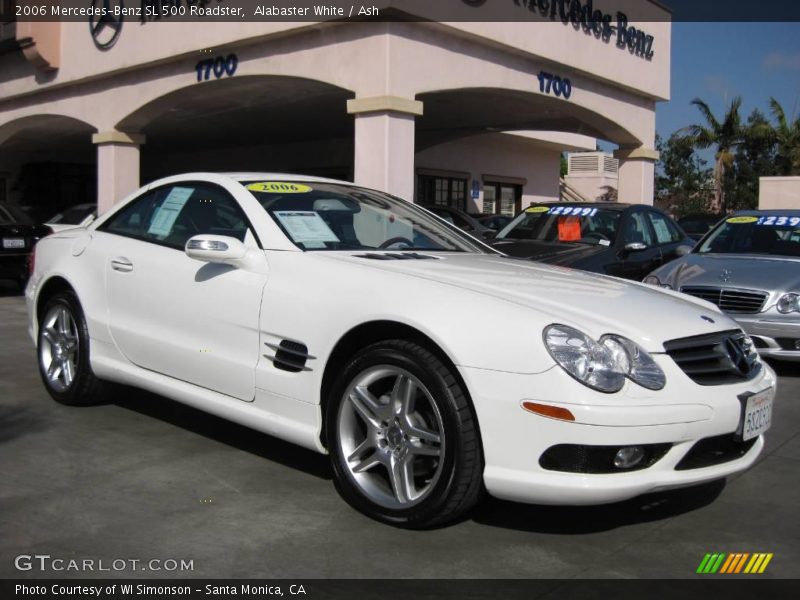 Alabaster White / Ash 2006 Mercedes-Benz SL 500 Roadster