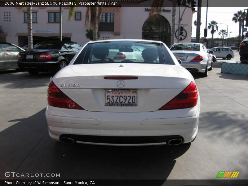 Alabaster White / Ash 2006 Mercedes-Benz SL 500 Roadster