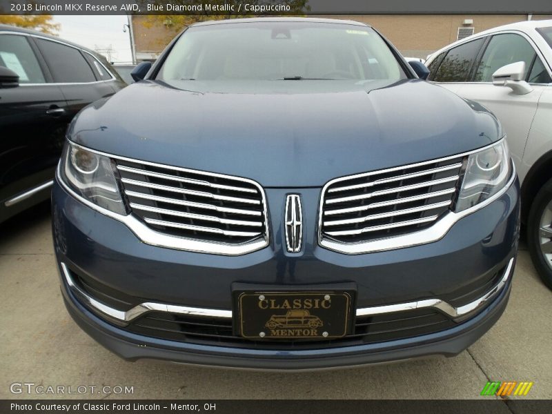 Blue Diamond Metallic / Cappuccino 2018 Lincoln MKX Reserve AWD