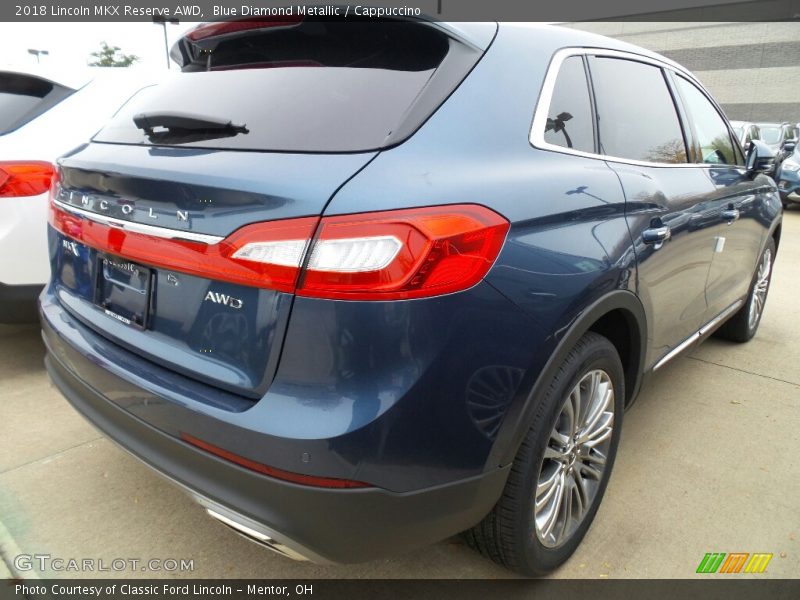 Blue Diamond Metallic / Cappuccino 2018 Lincoln MKX Reserve AWD