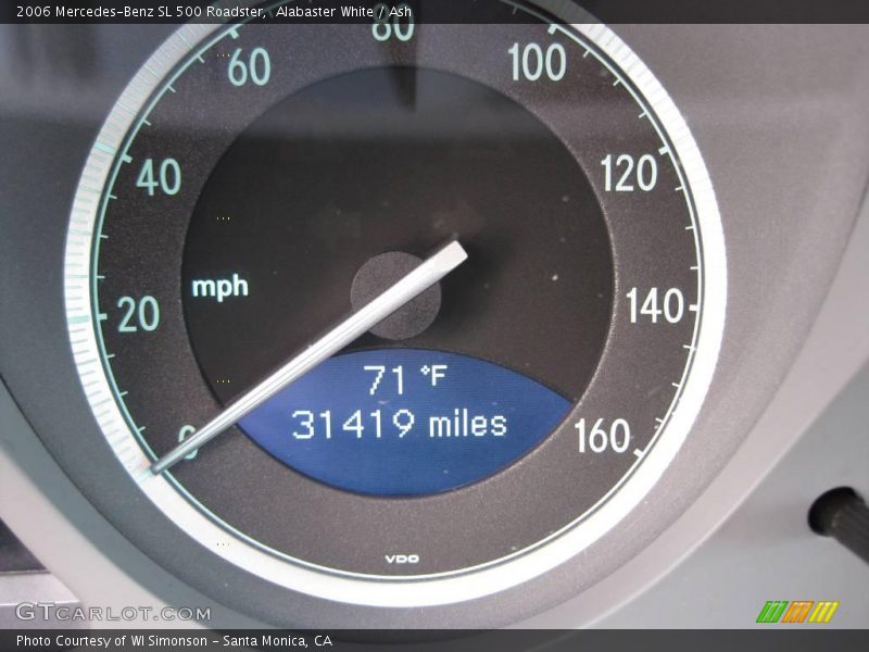 Alabaster White / Ash 2006 Mercedes-Benz SL 500 Roadster
