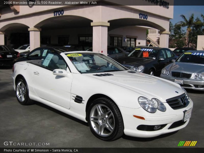 Alabaster White / Ash 2006 Mercedes-Benz SL 500 Roadster