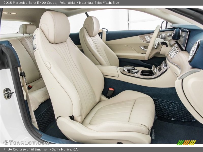 Polar White / Macchiato Beige/Yacht Blue 2018 Mercedes-Benz E 400 Coupe