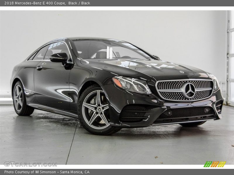 Black / Black 2018 Mercedes-Benz E 400 Coupe