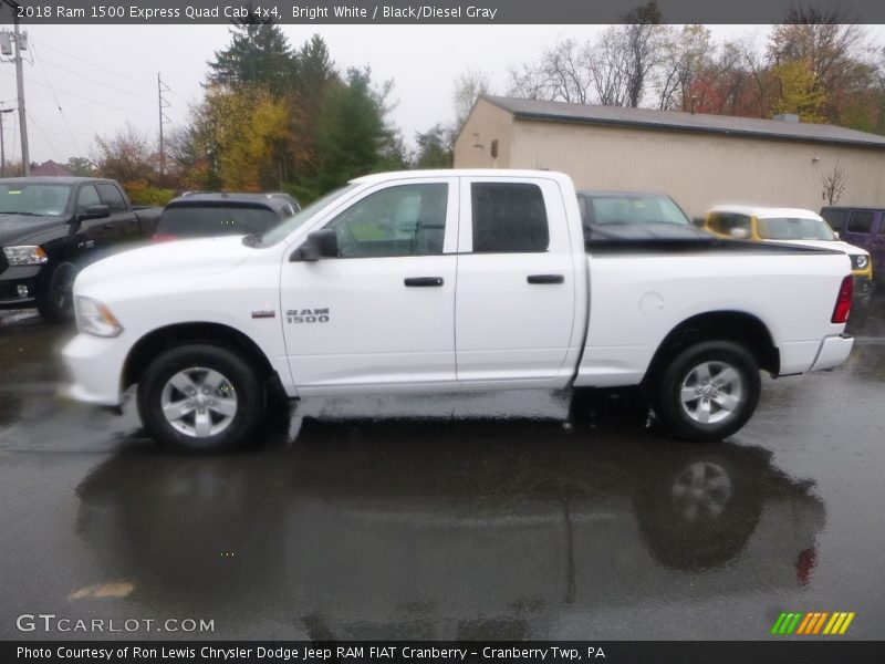 Bright White / Black/Diesel Gray 2018 Ram 1500 Express Quad Cab 4x4
