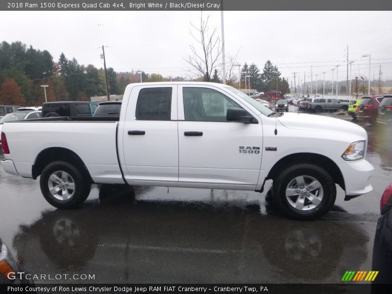 Bright White / Black/Diesel Gray 2018 Ram 1500 Express Quad Cab 4x4