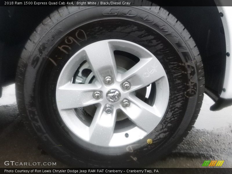 Bright White / Black/Diesel Gray 2018 Ram 1500 Express Quad Cab 4x4
