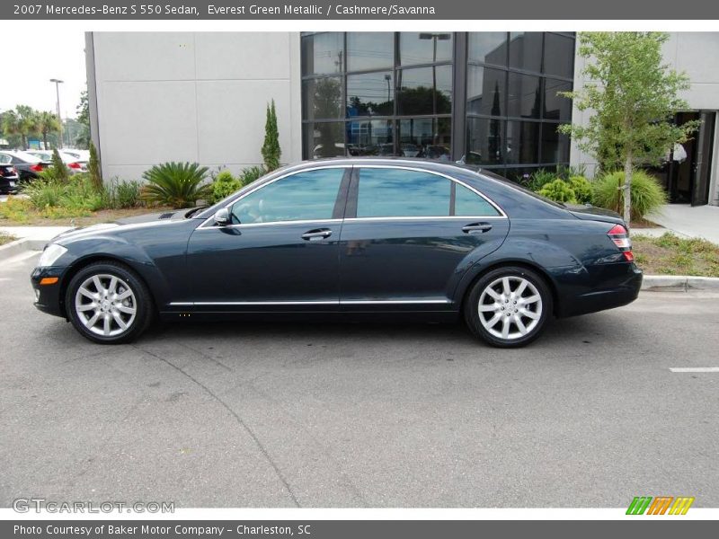 Everest Green Metallic / Cashmere/Savanna 2007 Mercedes-Benz S 550 Sedan